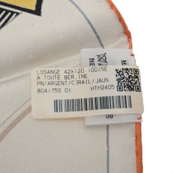 HERMES Black Silk Scarf - Picture 8 of 16